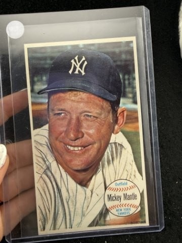 Topps Mickey Mantle Baseball Card: KEY WORDS: INDIAN ARTIFACT ARTIFACTS ARROWHEAD ARROWHEADS NATIVE AMERICAN MISSISSIPPIAN QUAPAW CADDO POTTERY COINS MORGAN DOLLAR PEACE DOLLAR SILVER COINS. All coins have been Sigma tested for