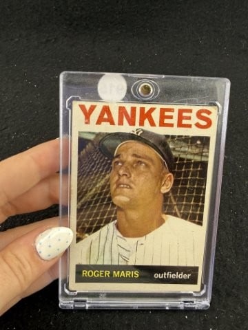 1964 Topps Roger Maris Baseball Card: KEY WORDS: INDIAN ARTIFACT ARTIFACTS ARROWHEAD ARROWHEADS NATIVE AMERICAN MISSISSIPPIAN QUAPAW CADDO POTTERY COINS MORGAN DOLLAR PEACE DOLLAR SILVER COINS. All coins have been Sigma tested for