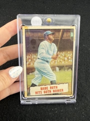 Babe Ruth Baseball Card: KEY WORDS: INDIAN ARTIFACT ARTIFACTS ARROWHEAD ARROWHEADS NATIVE AMERICAN MISSISSIPPIAN QUAPAW CADDO POTTERY COINS MORGAN DOLLAR PEACE DOLLAR SILVER COINS. All coins have been Sigma tested for