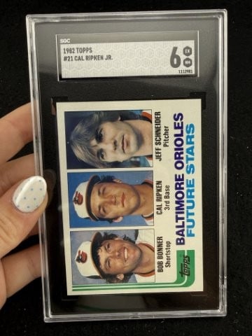 1982 Topps Cal Ripken Jr. Baseball Card: KEY WORDS: INDIAN ARTIFACT ARTIFACTS ARROWHEAD ARROWHEADS NATIVE AMERICAN MISSISSIPPIAN QUAPAW CADDO POTTERY COINS MORGAN DOLLAR PEACE DOLLAR SILVER COINS. All coins have been Sigma tested for