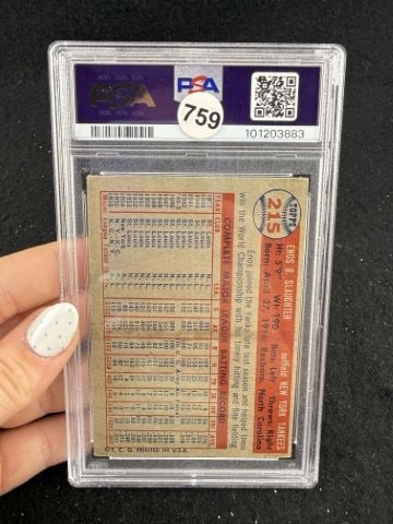 1957 Topps Enos Slaughter Baseball Card - 2