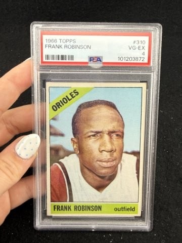 1966 Topps Frank Robinson Baseball Card: KEY WORDS: INDIAN ARTIFACT ARTIFACTS ARROWHEAD ARROWHEADS NATIVE AMERICAN MISSISSIPPIAN QUAPAW CADDO POTTERY COINS MORGAN DOLLAR PEACE DOLLAR SILVER COINS. All coins have been Sigma tested for authent