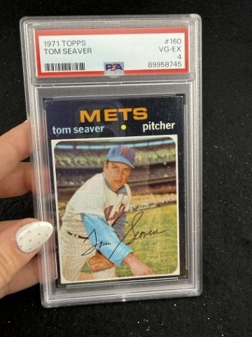1971 Topps Tom Seaver Baseball Card: KEY WORDS: INDIAN ARTIFACT ARTIFACTS ARROWHEAD ARROWHEADS NATIVE AMERICAN MISSISSIPPIAN QUAPAW CADDO POTTERY COINS MORGAN DOLLAR PEACE DOLLAR SILVER COINS. All coins have been Sigma tested for