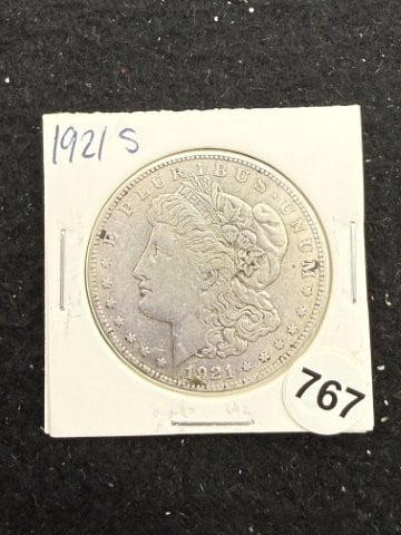 1921 S Morgan Silver Dollar Coin: KEY WORDS: INDIAN ARTIFACT ARTIFACTS ARROWHEAD ARROWHEADS NATIVE AMERICAN MISSISSIPPIAN QUAPAW CADDO POTTERY COINS MORGAN DOLLAR PEACE DOLLAR SILVER COINS. All coins have been Sigma tested for