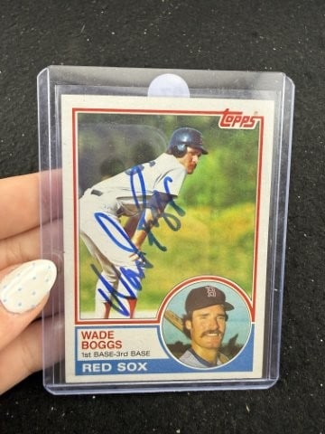 Wade Boggs Hand Signed Authentic Autograph: KEY WORDS: INDIAN ARTIFACT ARTIFACTS ARROWHEAD ARROWHEADS NATIVE AMERICAN MISSISSIPPIAN QUAPAW CADDO POTTERY COINS MORGAN DOLLAR PEACE DOLLAR SILVER COINS. All coins have been Sigma tested for authent