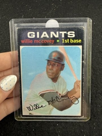 Willie McCovey Baseball Card: KEY WORDS: INDIAN ARTIFACT ARTIFACTS ARROWHEAD ARROWHEADS NATIVE AMERICAN MISSISSIPPIAN QUAPAW CADDO POTTERY COINS MORGAN DOLLAR PEACE DOLLAR SILVER COINS. All coins have been Sigma tested for