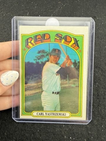 1972 Topps Carl Yastrzemski Baseball Card: KEY WORDS: INDIAN ARTIFACT ARTIFACTS ARROWHEAD ARROWHEADS NATIVE AMERICAN MISSISSIPPIAN QUAPAW CADDO POTTERY COINS MORGAN DOLLAR PEACE DOLLAR SILVER COINS. All coins have been Sigma tested for
