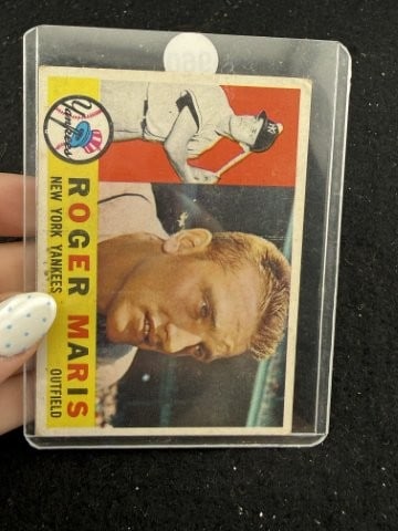 Roger Maris Baseball Card: KEY WORDS: INDIAN ARTIFACT ARTIFACTS ARROWHEAD ARROWHEADS NATIVE AMERICAN MISSISSIPPIAN QUAPAW CADDO POTTERY COINS MORGAN DOLLAR PEACE DOLLAR SILVER COINS. All coins have been Sigma tested for