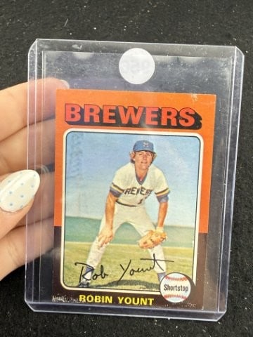 1975 Topps Robin Yount Baseball Card: KEY WORDS: INDIAN ARTIFACT ARTIFACTS ARROWHEAD ARROWHEADS NATIVE AMERICAN MISSISSIPPIAN QUAPAW CADDO POTTERY COINS MORGAN DOLLAR PEACE DOLLAR SILVER COINS. All coins have been Sigma tested for