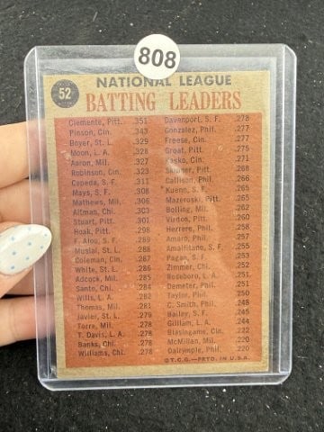 Bob Clemente, etc. Baseball Card - 2