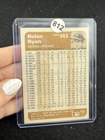 1983 Fleer Nolan Ryan Baseball Card - 2