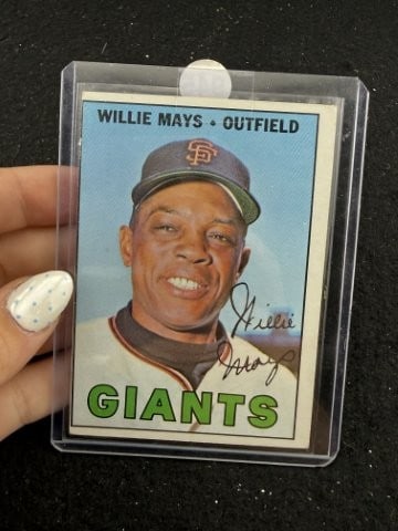 1967 Topps Willie Mays Baseball Card: KEY WORDS: INDIAN ARTIFACT ARTIFACTS ARROWHEAD ARROWHEADS NATIVE AMERICAN MISSISSIPPIAN QUAPAW CADDO POTTERY COINS MORGAN DOLLAR PEACE DOLLAR SILVER COINS. All coins have been Sigma tested for