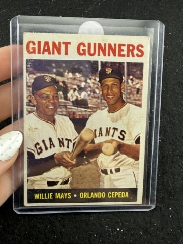Willie Mays & Orlando Cepeda Baseball Card: KEY WORDS: INDIAN ARTIFACT ARTIFACTS ARROWHEAD ARROWHEADS NATIVE AMERICAN MISSISSIPPIAN QUAPAW CADDO POTTERY COINS MORGAN DOLLAR PEACE DOLLAR SILVER COINS. All coins have been Sigma tested for