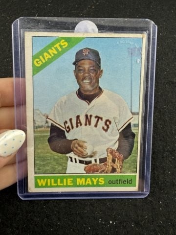1966 Topps Willie Mays Baseball Card: KEY WORDS: INDIAN ARTIFACT ARTIFACTS ARROWHEAD ARROWHEADS NATIVE AMERICAN MISSISSIPPIAN QUAPAW CADDO POTTERY COINS MORGAN DOLLAR PEACE DOLLAR SILVER COINS. All coins have been Sigma tested for