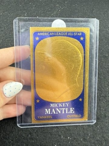 Mickey Mantle Baseball Card: KEY WORDS: INDIAN ARTIFACT ARTIFACTS ARROWHEAD ARROWHEADS NATIVE AMERICAN MISSISSIPPIAN QUAPAW CADDO POTTERY COINS MORGAN DOLLAR PEACE DOLLAR SILVER COINS. All coins have been Sigma tested for authent