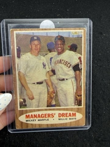Mickey Mantle Willie Mays Baseball Card: KEY WORDS: INDIAN ARTIFACT ARTIFACTS ARROWHEAD ARROWHEADS NATIVE AMERICAN MISSISSIPPIAN QUAPAW CADDO POTTERY COINS MORGAN DOLLAR PEACE DOLLAR SILVER COINS. All coins have been Sigma tested for