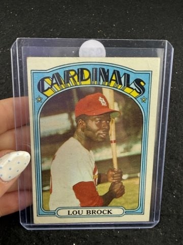 1972 Topps Lou Brock Baseball Card: KEY WORDS: INDIAN ARTIFACT ARTIFACTS ARROWHEAD ARROWHEADS NATIVE AMERICAN MISSISSIPPIAN QUAPAW CADDO POTTERY COINS MORGAN DOLLAR PEACE DOLLAR SILVER COINS. All coins have been Sigma tested for