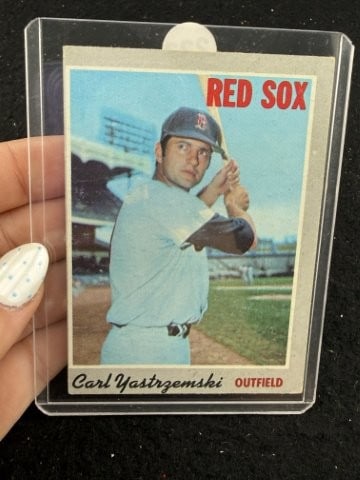 1970 Topps Carl Yastrzemski Baseball Card: KEY WORDS: INDIAN ARTIFACT ARTIFACTS ARROWHEAD ARROWHEADS NATIVE AMERICAN MISSISSIPPIAN QUAPAW CADDO POTTERY COINS MORGAN DOLLAR PEACE DOLLAR SILVER COINS. All coins have been Sigma tested for