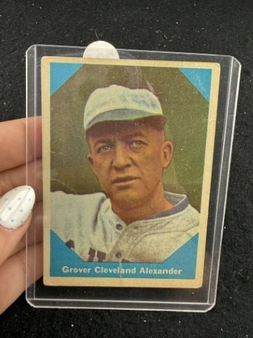 Grover Cleveland Alexander Baseball Card: KEY WORDS: INDIAN ARTIFACT ARTIFACTS ARROWHEAD ARROWHEADS NATIVE AMERICAN MISSISSIPPIAN QUAPAW CADDO POTTERY COINS MORGAN DOLLAR PEACE DOLLAR SILVER COINS. All coins have been Sigma tested for