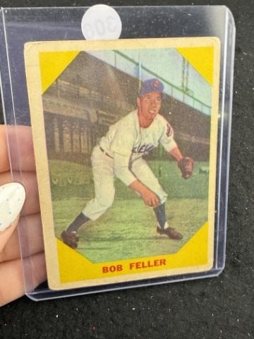 Bob Feller Baseball Card: KEY WORDS: INDIAN ARTIFACT ARTIFACTS ARROWHEAD ARROWHEADS NATIVE AMERICAN MISSISSIPPIAN QUAPAW CADDO POTTERY COINS MORGAN DOLLAR PEACE DOLLAR SILVER COINS. All coins have been Sigma tested for