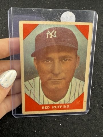 Red Ruffing Baseball Card: KEY WORDS: INDIAN ARTIFACT ARTIFACTS ARROWHEAD ARROWHEADS NATIVE AMERICAN MISSISSIPPIAN QUAPAW CADDO POTTERY COINS MORGAN DOLLAR PEACE DOLLAR SILVER COINS. All coins have been Sigma tested for authent