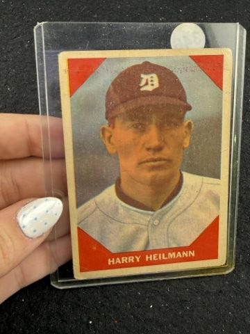 Harry Heilmann Baseball Card: KEY WORDS: INDIAN ARTIFACT ARTIFACTS ARROWHEAD ARROWHEADS NATIVE AMERICAN MISSISSIPPIAN QUAPAW CADDO POTTERY COINS MORGAN DOLLAR PEACE DOLLAR SILVER COINS. All coins have been Sigma tested for