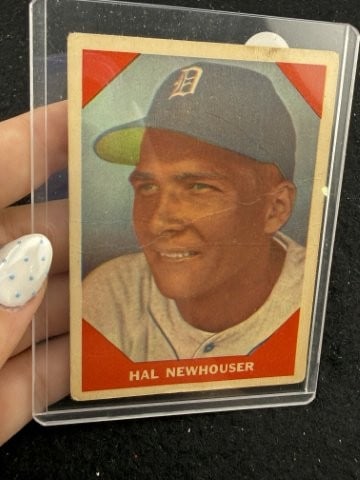 Hal Newhouser Baseball Card: KEY WORDS: INDIAN ARTIFACT ARTIFACTS ARROWHEAD ARROWHEADS NATIVE AMERICAN MISSISSIPPIAN QUAPAW CADDO POTTERY COINS MORGAN DOLLAR PEACE DOLLAR SILVER COINS. All coins have been Sigma tested for