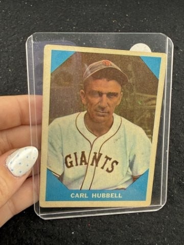 Carl Hubbell Baseball Card: KEY WORDS: INDIAN ARTIFACT ARTIFACTS ARROWHEAD ARROWHEADS NATIVE AMERICAN MISSISSIPPIAN QUAPAW CADDO POTTERY COINS MORGAN DOLLAR PEACE DOLLAR SILVER COINS. All coins have been Sigma tested for