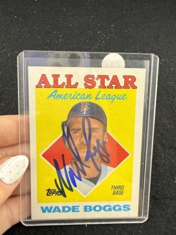 Wade Boggs Hand Signed Authentic Autograph: KEY WORDS: INDIAN ARTIFACT ARTIFACTS ARROWHEAD ARROWHEADS NATIVE AMERICAN MISSISSIPPIAN QUAPAW CADDO POTTERY COINS MORGAN DOLLAR PEACE DOLLAR SILVER COINS. All coins have been Sigma tested for