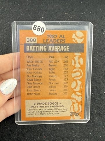 Wade Boggs Hand Signed Authentic Autograph - 2