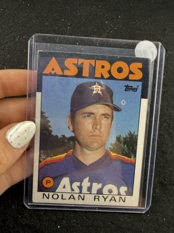 1986 Topps Nolan Ryan Baseball Card: KEY WORDS: INDIAN ARTIFACT ARTIFACTS ARROWHEAD ARROWHEADS NATIVE AMERICAN MISSISSIPPIAN QUAPAW CADDO POTTERY COINS MORGAN DOLLAR PEACE DOLLAR SILVER COINS. All coins have been Sigma tested for