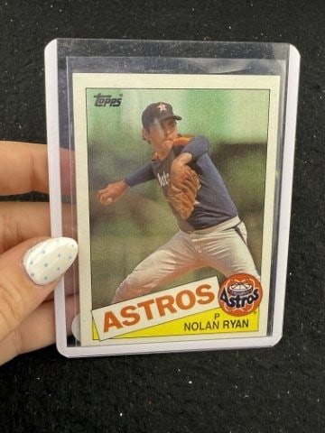 1985 Topps Nolan Ryan Baseball Card: KEY WORDS: INDIAN ARTIFACT ARTIFACTS ARROWHEAD ARROWHEADS NATIVE AMERICAN MISSISSIPPIAN QUAPAW CADDO POTTERY COINS MORGAN DOLLAR PEACE DOLLAR SILVER COINS. All coins have been Sigma tested for
