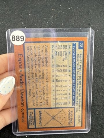 Andre Dawson Hand Signed Authentic Autograph - 2
