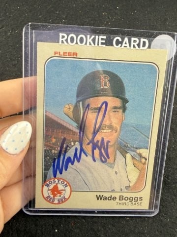 Wade Boggs Hand Signed Authentic Autograph: KEY WORDS: INDIAN ARTIFACT ARTIFACTS ARROWHEAD ARROWHEADS NATIVE AMERICAN MISSISSIPPIAN QUAPAW CADDO POTTERY COINS MORGAN DOLLAR PEACE DOLLAR SILVER COINS. All coins have been Sigma tested for