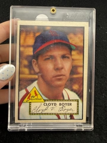 Cloyd Boyer Baseball Card: KEY WORDS: INDIAN ARTIFACT ARTIFACTS ARROWHEAD ARROWHEADS NATIVE AMERICAN MISSISSIPPIAN QUAPAW CADDO POTTERY COINS MORGAN DOLLAR PEACE DOLLAR SILVER COINS. All coins have been Sigma tested for