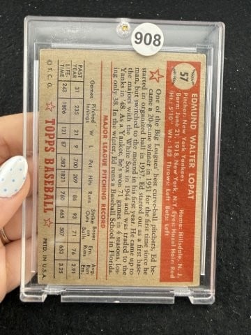 Ed Lopat Baseball Card - 2