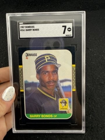 1987 Donruss Barry Bonds Baseball Card: KEY WORDS: INDIAN ARTIFACT ARTIFACTS ARROWHEAD ARROWHEADS NATIVE AMERICAN MISSISSIPPIAN QUAPAW CADDO POTTERY COINS MORGAN DOLLAR PEACE DOLLAR SILVER COINS. All coins have been Sigma tested for