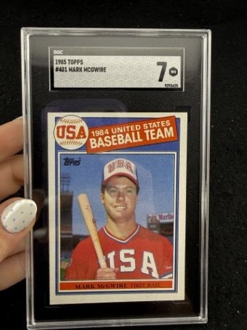 1985 Topps Mark McGwire Baseball Card: KEY WORDS: INDIAN ARTIFACT ARTIFACTS ARROWHEAD ARROWHEADS NATIVE AMERICAN MISSISSIPPIAN QUAPAW CADDO POTTERY COINS MORGAN DOLLAR PEACE DOLLAR SILVER COINS. All coins have been Sigma tested for