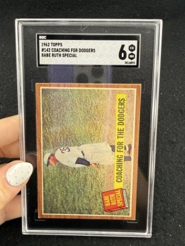 1962 Topps Babe Ruth Baseball Card: KEY WORDS: INDIAN ARTIFACT ARTIFACTS ARROWHEAD ARROWHEADS NATIVE AMERICAN MISSISSIPPIAN QUAPAW CADDO POTTERY COINS MORGAN DOLLAR PEACE DOLLAR SILVER COINS. All coins have been Sigma tested for