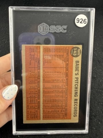 1962 Topps Babe Ruth Baseball Card - 2