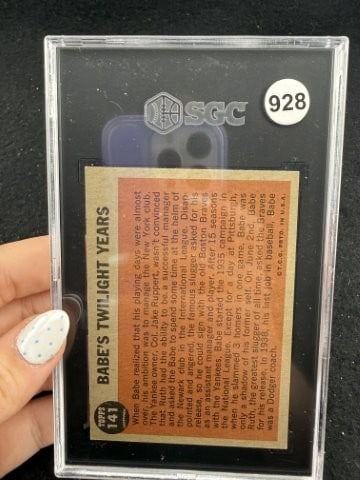 1962 Topps Babe Ruth Baseball Card - 2