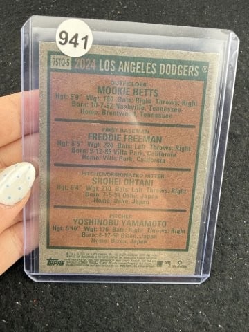 2024 Dodgers Baseball Card - 2