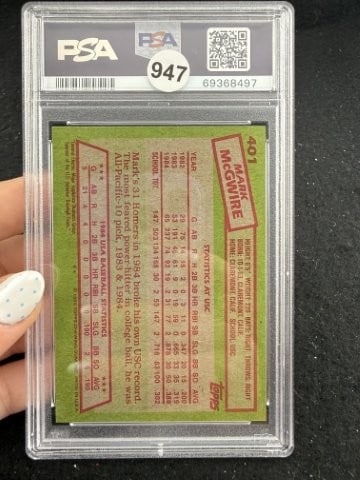 1985 Topps Mark McGwire Baseball Card - 2