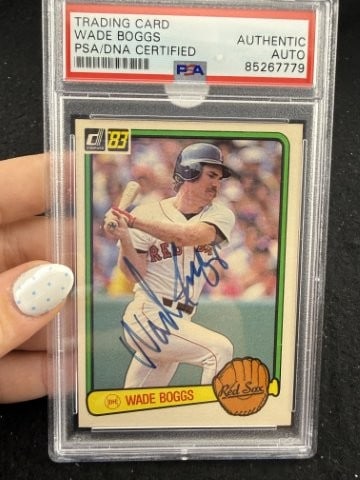 Wade Boggs Hand Signed Authentic Autograph: KEY WORDS: INDIAN ARTIFACT ARTIFACTS ARROWHEAD ARROWHEADS NATIVE AMERICAN MISSISSIPPIAN QUAPAW CADDO POTTERY COINS MORGAN DOLLAR PEACE DOLLAR SILVER COINS. All coins have been Sigma tested for authent