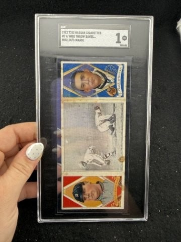 1912 T202 Hassan Cigarettes Card: KEY WORDS: INDIAN ARTIFACT ARTIFACTS ARROWHEAD ARROWHEADS NATIVE AMERICAN MISSISSIPPIAN QUAPAW CADDO POTTERY COINS MORGAN DOLLAR PEACE DOLLAR SILVER COINS. All coins have been Sigma tested for authent