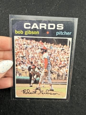 Topps Bob Gibson Baseball Card: KEY WORDS: INDIAN ARTIFACT ARTIFACTS ARROWHEAD ARROWHEADS NATIVE AMERICAN MISSISSIPPIAN QUAPAW CADDO POTTERY COINS MORGAN DOLLAR PEACE DOLLAR SILVER COINS. All coins have been Sigma tested for authent