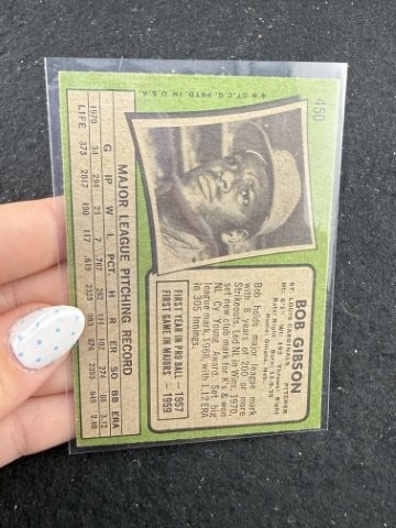 Topps Bob Gibson Baseball Card - 2