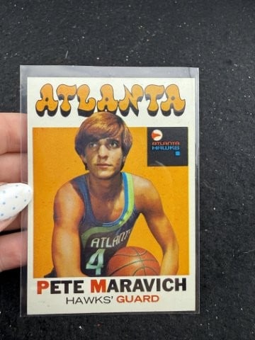 Pete Maravich Basketball Card: KEY WORDS: INDIAN ARTIFACT ARTIFACTS ARROWHEAD ARROWHEADS NATIVE AMERICAN MISSISSIPPIAN QUAPAW CADDO POTTERY COINS MORGAN DOLLAR PEACE DOLLAR SILVER COINS. All coins have been Sigma tested for