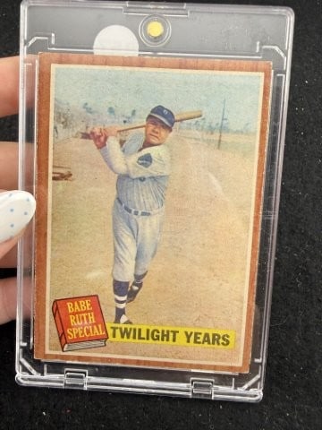 Babe Ruth Baseball Card: KEY WORDS: INDIAN ARTIFACT ARTIFACTS ARROWHEAD ARROWHEADS NATIVE AMERICAN MISSISSIPPIAN QUAPAW CADDO POTTERY COINS MORGAN DOLLAR PEACE DOLLAR SILVER COINS. All coins have been Sigma tested for