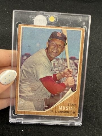 Stan Musial Baseball Card: KEY WORDS: INDIAN ARTIFACT ARTIFACTS ARROWHEAD ARROWHEADS NATIVE AMERICAN MISSISSIPPIAN QUAPAW CADDO POTTERY COINS MORGAN DOLLAR PEACE DOLLAR SILVER COINS. All coins have been Sigma tested for